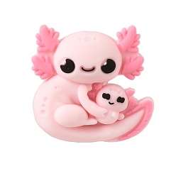 Other Animal Силиконовые бусины на день матери, фокусные бусы, розовые, аксолотль, 26x27x16 мм, отверстие : 2.5 мм