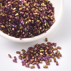 (HTL301) Dark Topaz Rainbow Gold Luster Миюки половина бусины тила, японский бисер, 2 отверстие, (htl 301) темный топаз радуга золотой блеск, 5x2.3x1.9 мм, Отверстие: 0.8 мм, о 250 шт / бутылка, 10 г / бутылка