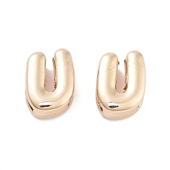 Letter U Стойки подвески обшивки сплава, без кадмия и без свинца, гальванический никель, золотой свет, Буква U, 9.5x7x4 мм, отверстие : 1.5x2.5 мм