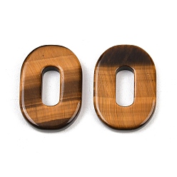 Oval Природных драгоценных камней подвески, геометрические прелести, овальные амулеты, 25~25.5x18x3.5 мм, отверстие : 12.5x6 мм