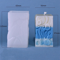 Белый Нестандартные формы для свечей из пищевого силикона своими руками, для изготовления свечей, белые, 65x65x105 мм