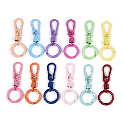 (52) Непрозрачная лаванда Кольцо пружинного затвора из сплава железа, окрашенное распылением, разноцветные, 85x29.5~30x9.2~10 мм