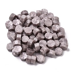 Gray Sealing Wax Particles, for Retro Seal Stamp, Octagon, Gray, 8.5x4.5mm, about 1500pcs/500g