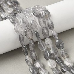 Облако Кварц Естественный облачно кварц бисер пряди, Плоско-овальные, 14~14.5x10~10.5x5~5.5 мм, отверстие : 1 мм, около 28 шт / нитка, 15.75 дюйм (40 см)
