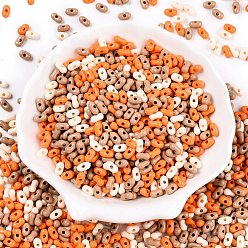 Оранжевый Непрозрачные акриловые бусины, арахис, оранжевые, 6.5x4x3 мм, отверстие : 1.5 мм, Около 9998 шт / 500 г