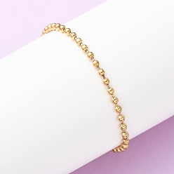 Золотой 304 цепи браслеты из нержавеющей стальной шарик, золотые, 7-1/4 дюйм (18.3 см)