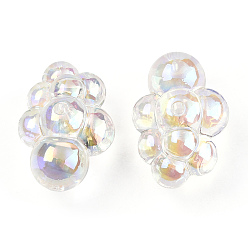 Прозрачный АВ УФ-покрытие прозрачные радужные переливающиеся акриловые бусины, с покрытием AB цвета, облако, ясно AB, 33x22.5x16.5 мм, отверстие : 2.5 мм