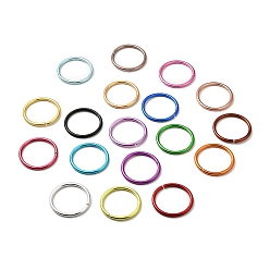 Gemischte Farbe Offene Aluminium-Biegeringe, runden Ring, Gemischte Farbe, 61x5 mm, Innendurchmesser: 53.2 mm