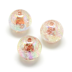 Верблюжий Хрустальный стиль акриловые бисер, цвет AB, внутренний цвет, круглые, верблюжие, 20 мм, Отверстие : 2.5 мм , около 110 шт / 500 г