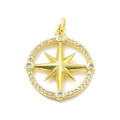 Звезда Стойка металлическая латунная микропрофилированная кубическая циркония подвески, с целью перехода в кольце, без свинца и без кадмия, долговечный, реальный 18 k позолоченный, звезда, 21.5x19x3.5 мм, отверстие : 3 мм
