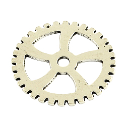 Античное Серебро Подвески в стиле стимпанк из тибетского сплава, без кадмия и без свинца, передача, античное серебро, 31x1 мм, отверстие : 4 мм, Около 257 шт / 1000 г