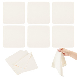 Бежевый 10шт. салфетки для очков из искусственной замши, средства по уходу за очками, квадратный, бежевые, 200x200x0.5 мм