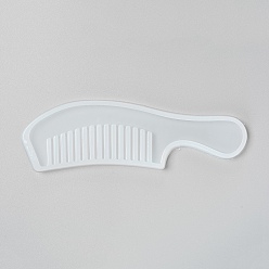 Белый Пищевые силиконовые формы, формы помады, для украшения торта поделки, цвет шоколада, конфеты, изготовление ювелирных изделий на основе смолы и эпоксидной смолы, расческа, белые, 186x55x7 мм