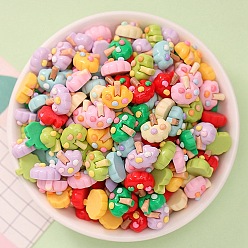 Дерево Непрозрачные кабошоны из смолы, мультяшные кабошоны, для изготовления ювелирных изделий, дерево, 12x13x7 мм