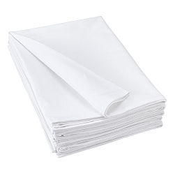 Blanc 5 pièces de tissu en coton, rectangle, blanc, 510x710x1.5mm