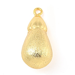 Echt 18 k vergoldet Gestellmessinganhänger, cadmiumfrei und bleifrei, langlebig überzogen, Träne, echt 18 k vergoldet, 24x11x10.5 mm, Bohrung: 1.6 mm