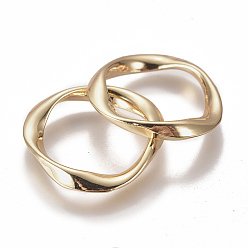 Golden Alloy Linking Rings, Ring, Golden, 21x20.5x3mm, Inner Diameter: 15mm, 4pcs/bag