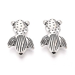 Античное Серебро Сплавочные овальные бусины тибетского стиля , рыба, без кадмия и без свинца, античное серебро, 14.5~15x10x3 мм, отверстие : 1.2 мм, Около 847 шт / 1000 г