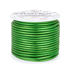Lime Vert Fil d'aluminium rond mat, lime green, Jauge 9, 3mm, 17m/rouleau