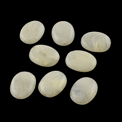 Папайя Оранжевый Овальной имитация драгоценных камней акриловые бусины, papayawhip, 19x15x7 мм, Отверстие : 2 мм , около 330 шт / 500 г