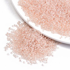 Розовый 6/0 стакан бисер, прозрачный внутри цвета блеск, круглое отверстие, круглые, туманная роза, 6/0, 4~5x2.5~4.5 мм, отверстия: 1.2 мм, около 4500 шт / мешок