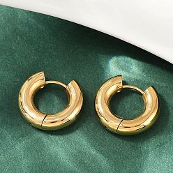 Золотой 202 серьги-кольца для полировки из нержавеющей стали, 316 хирургический штифт из нержавеющей стали, ионное покрытие (ip), золотые, 20x5 мм, штифты : 1 мм