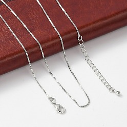 Платина Ожерелья-цепочки из латуни для женщин, 304 из нержавеющей стали застежкой омар, стойки покрытие, без свинца и без кадмия, долговечный, платина, 17.52x0.04 дюйм (44.5x0.1 см)