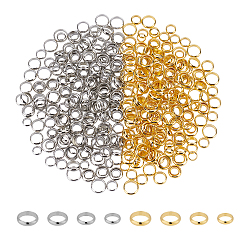 Platinum & Golden Brass Spacer Beads, Rondelle, Platinum & Golden, 5~8x1.5~2mm, Hole: 3.5~6.5mm, 440pcs/box