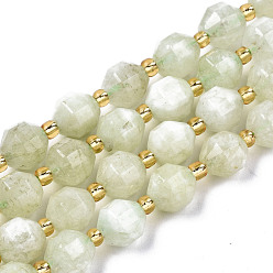 Honeydew Natural Dolomite Beads Strands, Faceted, Dyed, Round, Honeydew, 8x8mm, Hole: 1.2mm, about 33pcs/strand, 15.16 inch~15.35 inch(38.5cm~39cm)