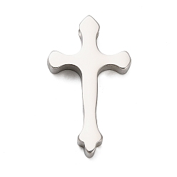 Нержавеющая Сталь Цвет 304 подвески из нержавеющей стали, крестик, цвет нержавеющей стали, 28.5x16.5x4 мм, отверстие : 3 мм