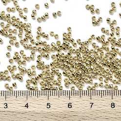 (PF557) PermaFinish Gold Metallic TOHO Round Seed Beads, Japanese Seed Beads, (PF557) PermaFinish Gold Metallic, 11/0, 2.2mm, Hole: 0.8mm, about 1110pcs/bottle, 10g/bottle