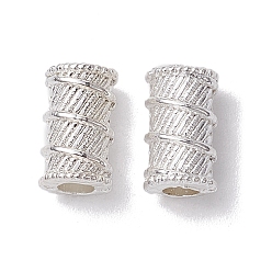Silbern Silberfarbig Aluminium Zwischen perlen, langlebig überzogen, Säulenform, Silbern Silberfarbig, 10x5.5 mm, Bohrung: 3 mm
