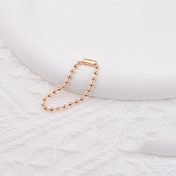 Персиковый Слойка Железные бирки цепи, с разъемами мяч цепи, розовые, 10~12 см