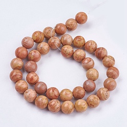 Mixed Color Natural Mixed Genmstone Beads Strands, Round, Mixed Color, 6~10mm, Hole: 1mm, about 40~65pcs/strand, 15.7 inch~16.53 inch