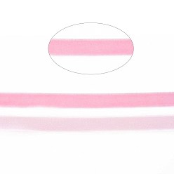 Rose Nacré Ruban de velours simple face, perle rose, 3/8 pouces (9.5~10 mm), à propos de 50yards / roll (45.72m / roll)