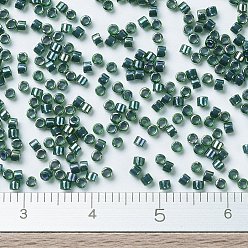 (DB0276) Lined Emerald AB MIYUKI Delica Beads, Cylinder, Japanese Seed Beads, 11/0, (DB0276) Lined Emerald AB, 1.3x1.6mm, Hole: 0.8mm, about 20000pcs/bag, 100g/bag