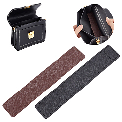 (52) Непрозрачная лаванда 2шт. 2 цвета формирователи дна сумки из коровьей кожи, прямоугольные, разноцветные, 18.2x3.3x0.45 см, 1 шт / цвет