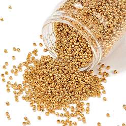 (715) Light Gold Metallic Тохо 11/0 круглые бусины, японский бисер, (715) светло-золотой металлик, 2.2 мм, отверстие : 0.8 мм, Около 1111 шт / 10 г