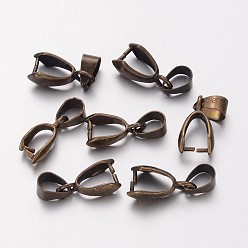 Античная Бронза Держатели пончик из латуни, пешня для льда, античная бронза, 14x7 мм, отверстие : 4x6 мм