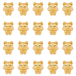 Матовый Золотой Цвет 20шт. сплав эмалированные европейские бусины, бусины с большим отверстием, дракон, матовый золотой цвет, 13x11x9.5 мм, отверстие : 4 мм