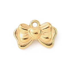 Bowknot 304 подвески из нержавеющей стали, без никеля , реальный 18 k позолоченный, ионное покрытие (ip), бантом, 10.5x16x5 мм, отверстие : 1.5 мм