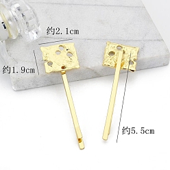 Golden Metal Bobby Pins, Ponytail Hook for Women Girls, Golden, 55x21mm