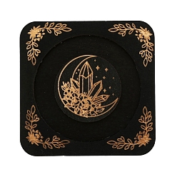 Луна Квадратный поднос для деревянного браслета, декоративный поднос для браслетов, луна, 9.5x9.5x0.95 см