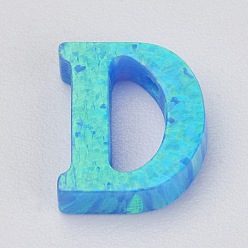 Letter D Синтетические опаловые прелести, letter.d, 10x8.5x2.5 мм, отверстие : 0.8 мм