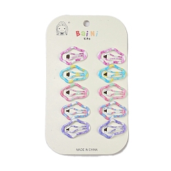 Cloud 10 шт. 5 цвета, узор в клетку, эпоксидная смола, заколка для волос, с железным зажимом, аксессуары для волос для девочек, облако, 35x22x3 мм, 2 шт / цвет