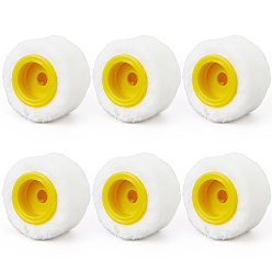 Золотистый 6шт. акриловые валики, рондель, золотые, 45x31 мм, отверстие : 7.5 мм