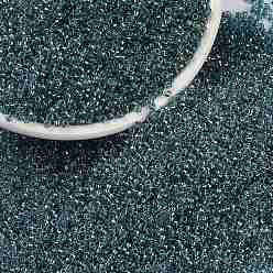 (RR1824) Fancy Lined Silver Sky MIYUKI Round Rocailles Beads, Japanese Seed Beads, (RR1824) Fancy Lined Silver Sky, 15/0, 1.5mm, Hole: 0.7mm, about 5555pcs/bottle, 10g/bottle