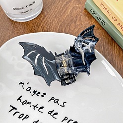 Черный Акриловые заколки для волос в форме когтя летучей мыши, аксессуары для волос для женщин и девочек, чёрные, 83x55 мм