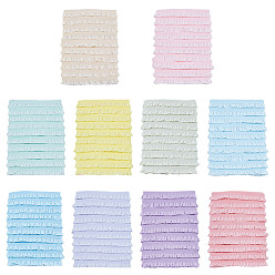 (52) Непрозрачная лаванда 50м 10цветная нейлоновая кружевная отделка, аксессуары для одежды, разноцветные, 3/8 дюйм (11 мм), около 5.47 ярдов (5 м) / цвет