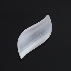 Лист Украшения для скульптур из натурального селенита, для домашнего офисного стола, лист, 108x39x10 мм